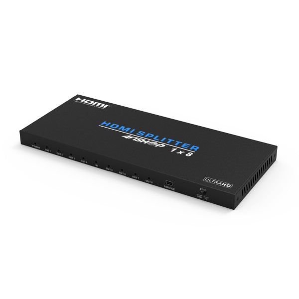 F118 HDR&4K 3D 1 In 8 Out HDMI 2.0 Splitter Audio Video Distributor Box Dilwe 1x8 HDMI Splitter Support 1080P Full HD Single HDMI Source Audio Video Selector